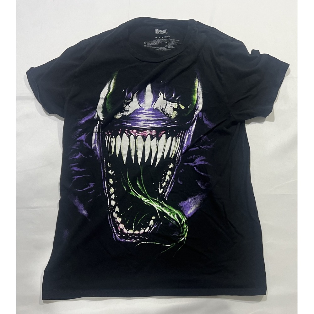Marvel Comics Venom Graphic Shirt Mens Medium Black